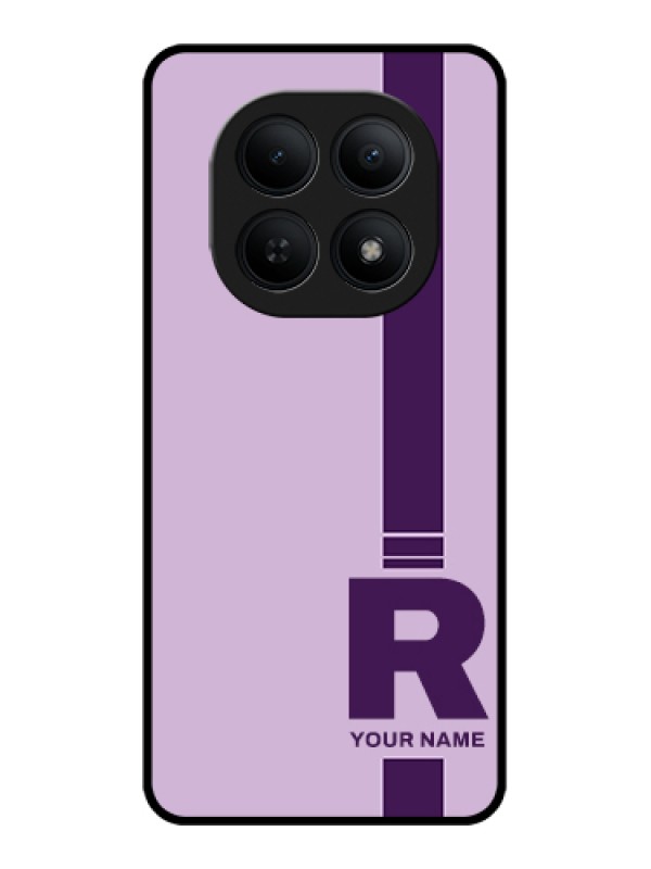 Custom Xiaomi Redmi Note 15 5G Custom Glass Phone Case - Simple Dual Tone Stripe With Name Design