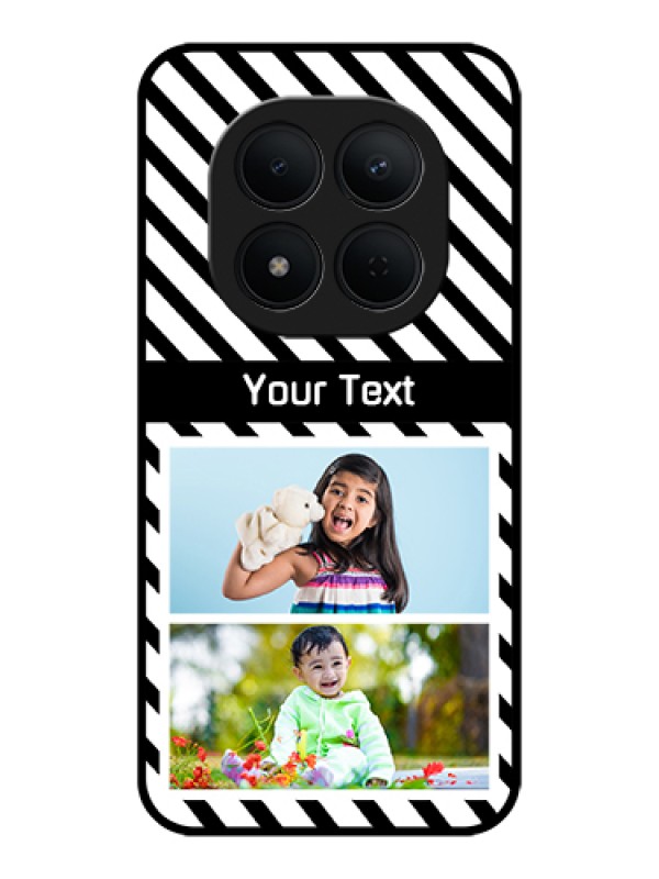 Custom Xiaomi Redmi Note 15 Pro 5G Custom Glass Phone Case - Black And White Stripes Design