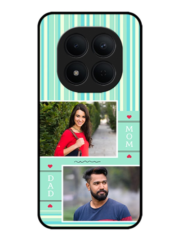 Custom Xiaomi Redmi Note 15 Pro 5G Custom Glass Phone Case - Mom & Dad Pic Design