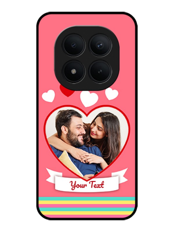 Custom Xiaomi Redmi Note 15 Pro Plus 5G Custom Glass Phone Case - Love Shapes Doodle Design