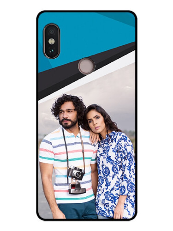Custom Redmi Note 5 Pro Photo Printing on Glass Case  - Simple Pattern Photo Upload Design