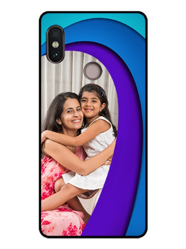 Custom Redmi Note 5 Pro Photo Printing on Glass Case  - Simple Pattern Design