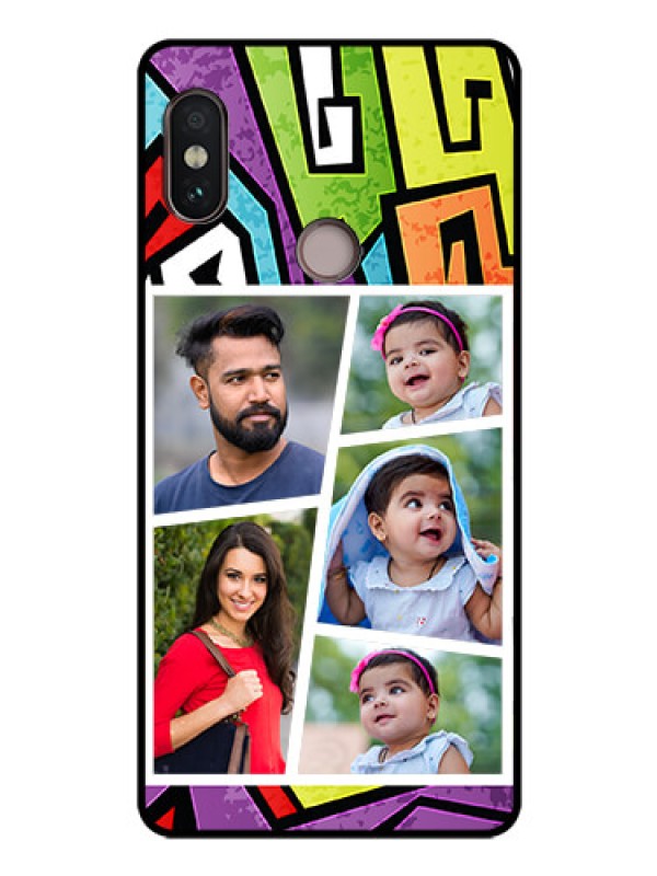 Custom Redmi Note 5 Pro Custom Glass Phone Case  - Graffiti pattern Design