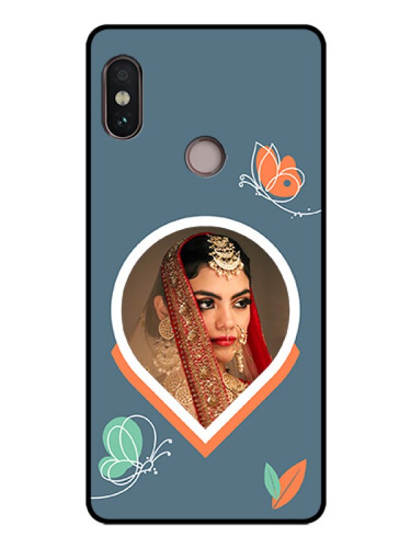 Custom Xiaomi Redmi Note 5 Pro Custom Glass Mobile Case - Droplet Butterflies Design