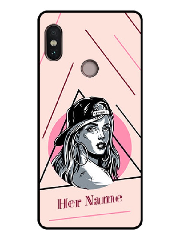 Custom Xiaomi Redmi Note 5 Pro Personalized Glass Phone Case - Rockstar Girl Design
