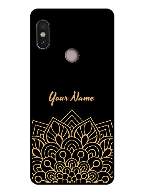 Custom Xiaomi Redmi Note 5 Pro Custom Glass Phone Case - Golden mandala Design