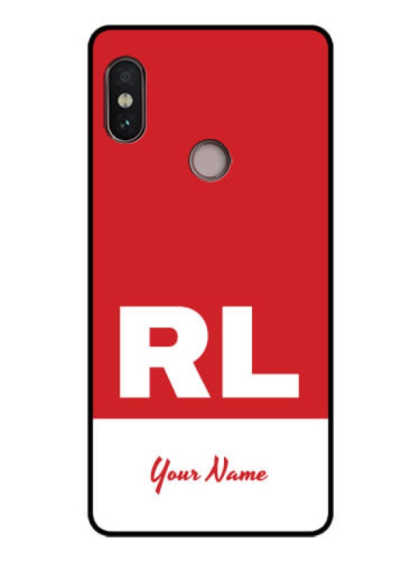 Custom Xiaomi Redmi Note 5 Pro Personalized Glass Phone Case - dual tone custom text Design