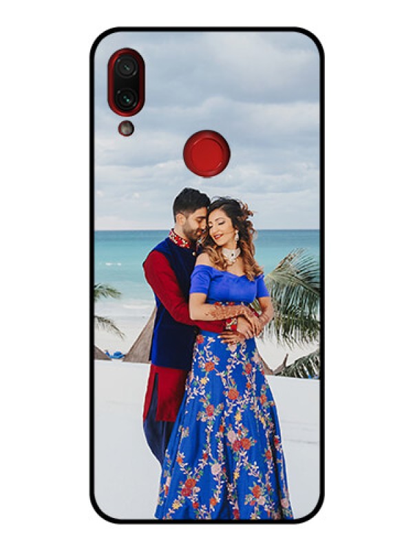 Custom Redmi Note 7 Pro Photo Printing on Glass Case  - Upload Full Picture Design