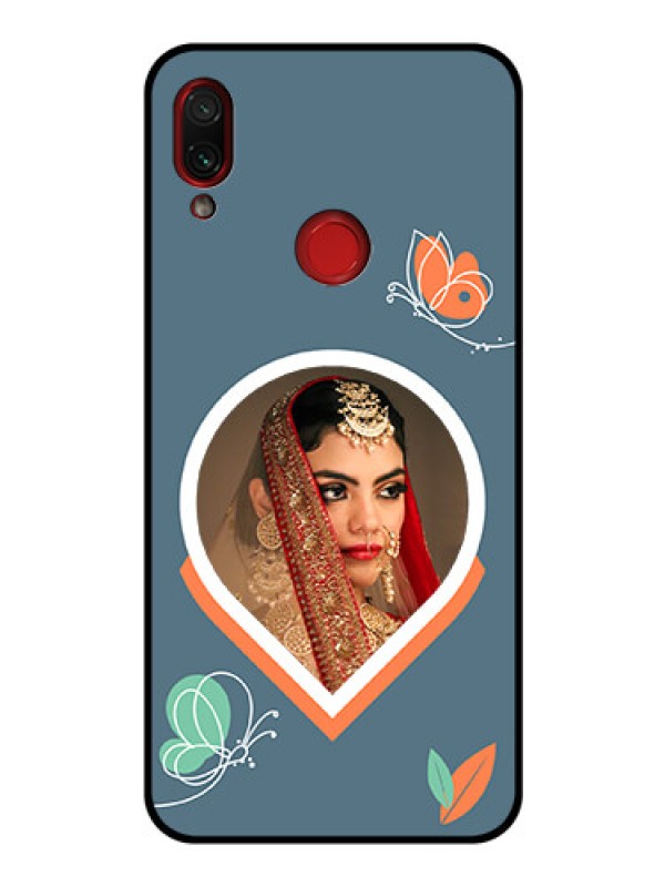 Custom Xiaomi Redmi Note 7 Pro Custom Glass Mobile Case - Droplet Butterflies Design