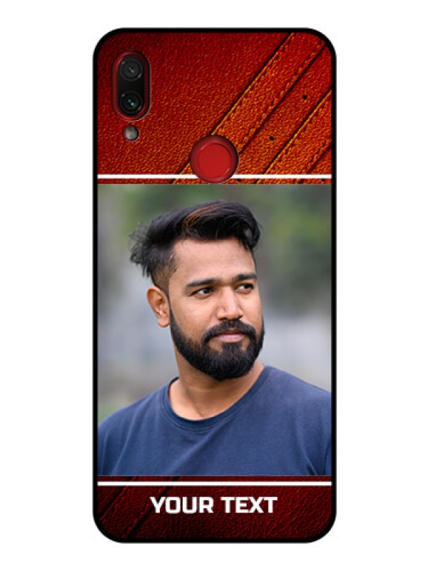 Custom Redmi Note 7 Personalized Glass Phone Case  - Leather Phone Case Design