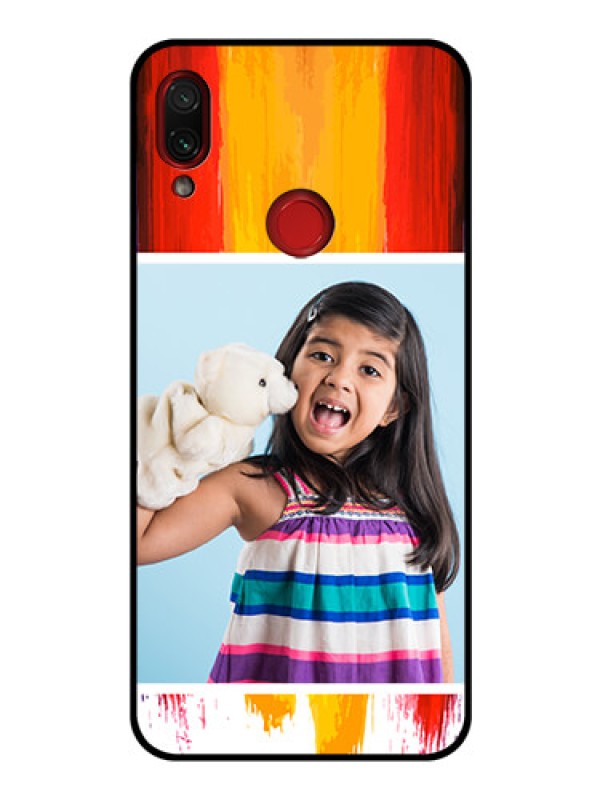 Custom Redmi Note 7 Personalized Glass Phone Case  - Multi Color Design