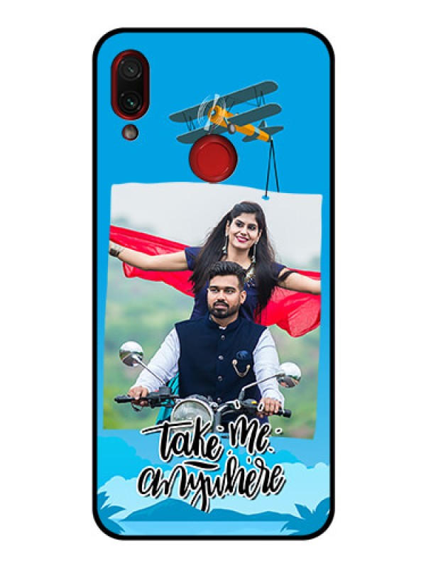 Custom Redmi Note 7 Custom Glass Mobile Case  - Traveller Design 