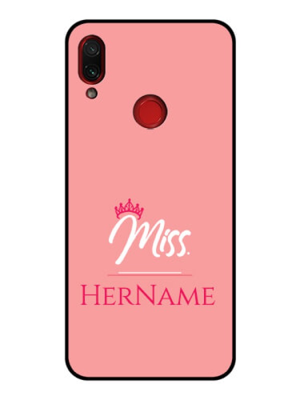 Custom Redmi Note 7 Custom Glass Phone Case Mrs with Name
