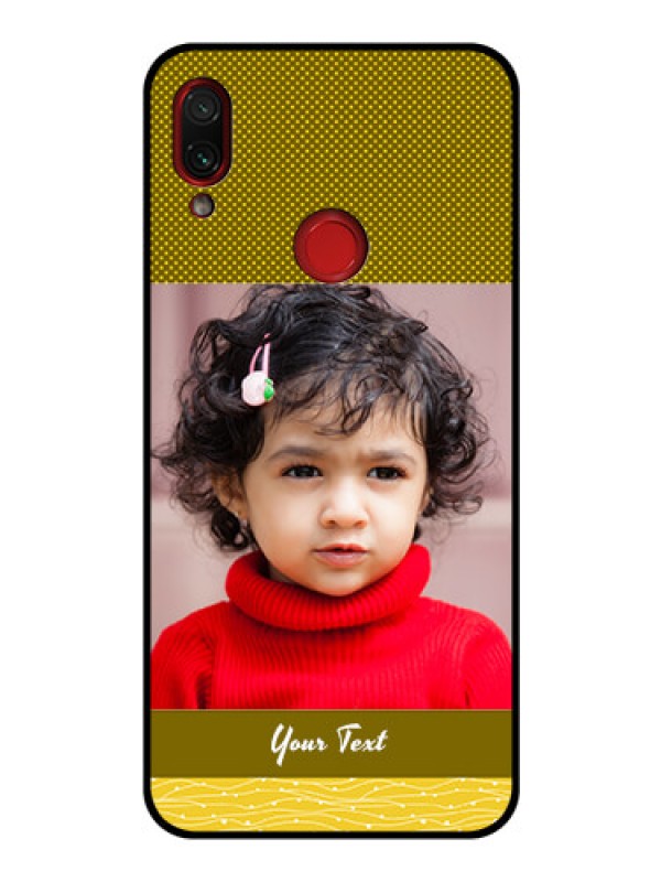 Custom Redmi Note 7S Custom Glass Phone Case  - Simple Green Color Design