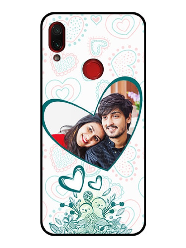 Custom Redmi Note 7S Photo Printing on Glass Case  - Premium Couple Design