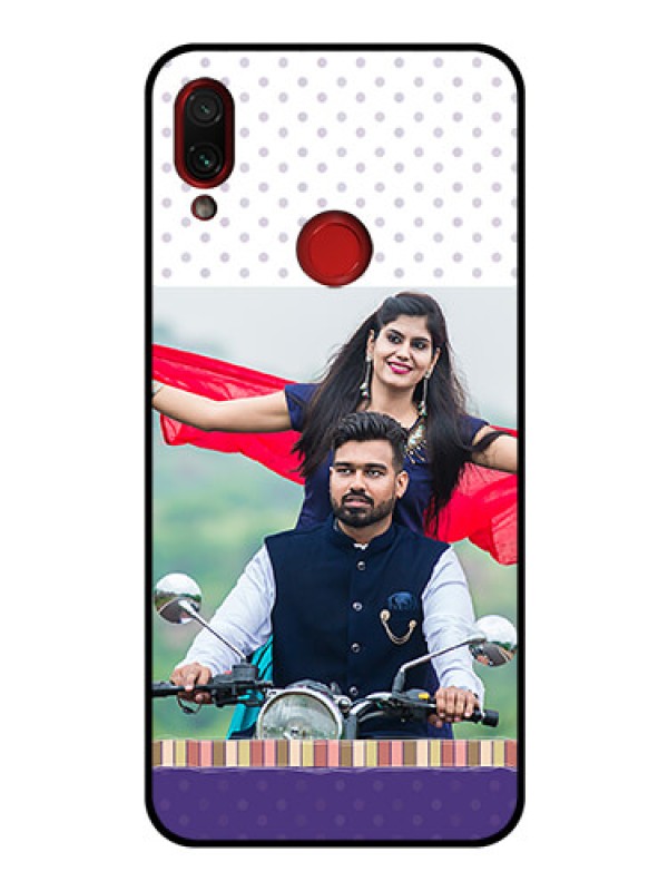 Custom Redmi Note 7S Photo Printing on Glass Case  - Cute Family Design