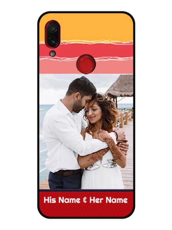 Custom Redmi Note 7S Custom Glass Mobile Case  - Colorful Case Design