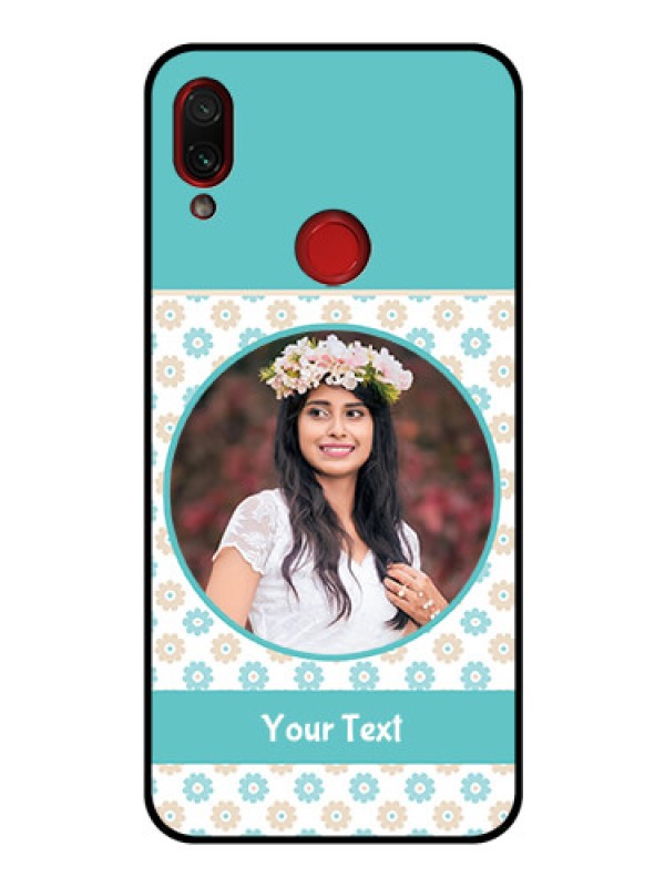 Custom Redmi Note 7S Custom Glass Mobile Case  - Beautiful Flowers Design