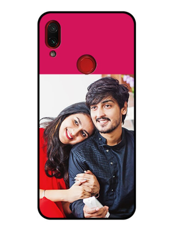 Custom Redmi Note 7S Custom Glass Mobile Case  - Anniversary Cover Design