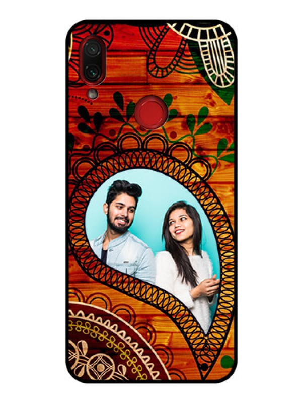 Custom Redmi Note 7S Personalized Glass Phone Case  - Abstract Colorful Design