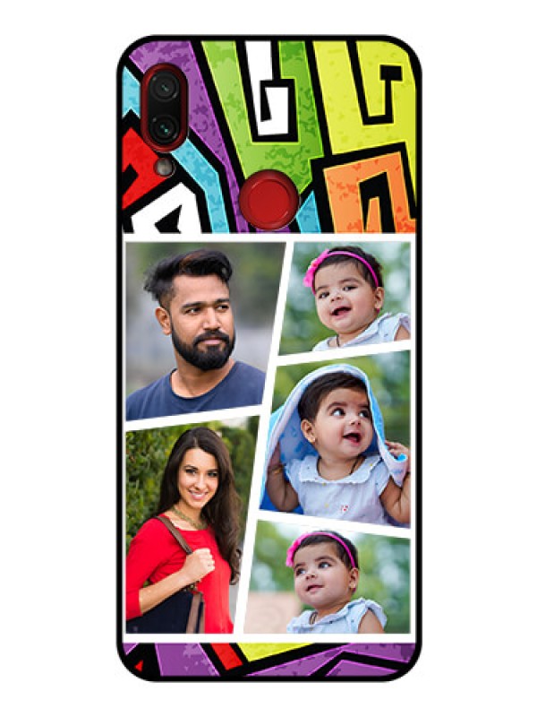 Custom Redmi Note 7S Custom Glass Phone Case  - Graffiti pattern Design