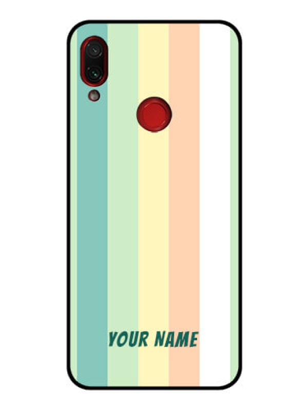 Custom Xiaomi Redmi Note 7S Photo Printing on Glass Case - Multi-colour Stripes Design