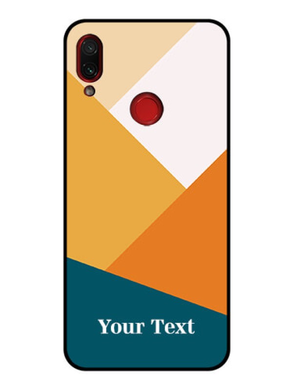Custom Xiaomi Redmi Note 7S Personalized Glass Phone Case - Stacked Multi-colour Design