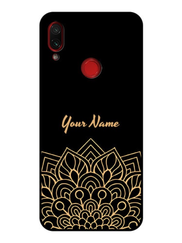 Custom Xiaomi Redmi Note 7S Custom Glass Phone Case - Golden mandala Design