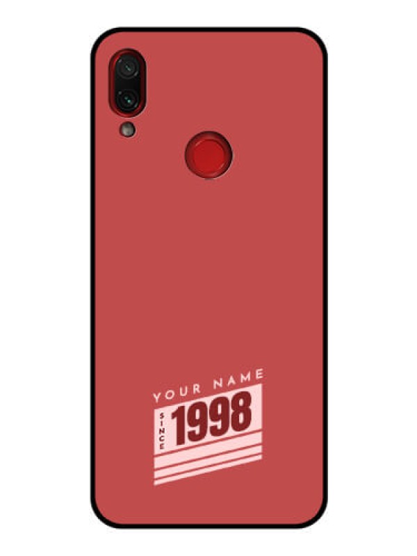 Custom Xiaomi Redmi Note 7S Custom Glass Phone Case - Red custom year of birth Design