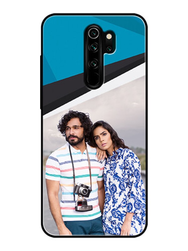Custom Redmi Note 8 Pro Photo Printing on Glass Case  - Simple Pattern Photo Upload Design