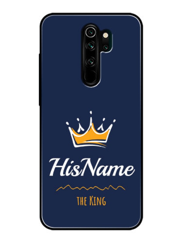 Custom Redmi Note 8 Pro Glass Phone Case King with Name