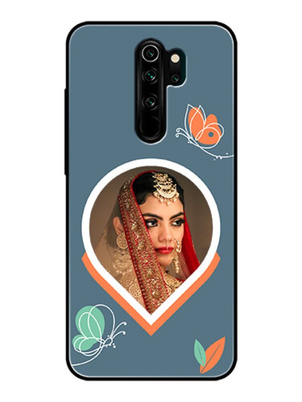 Custom Xiaomi Redmi Note 8 Pro Custom Glass Mobile Case - Droplet Butterflies Design