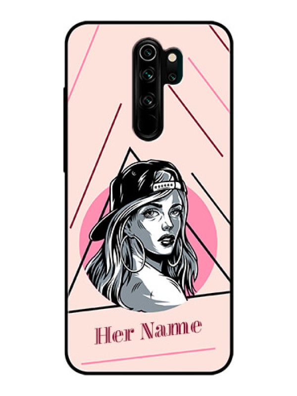 Custom Xiaomi Redmi Note 8 Pro Personalized Glass Phone Case - Rockstar Girl Design