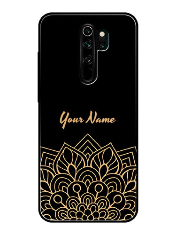 Custom Xiaomi Redmi Note 8 Pro Custom Glass Phone Case - Golden mandala Design
