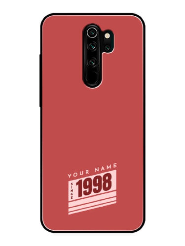 Custom Xiaomi Redmi Note 8 Pro Custom Glass Phone Case - Red custom year of birth Design