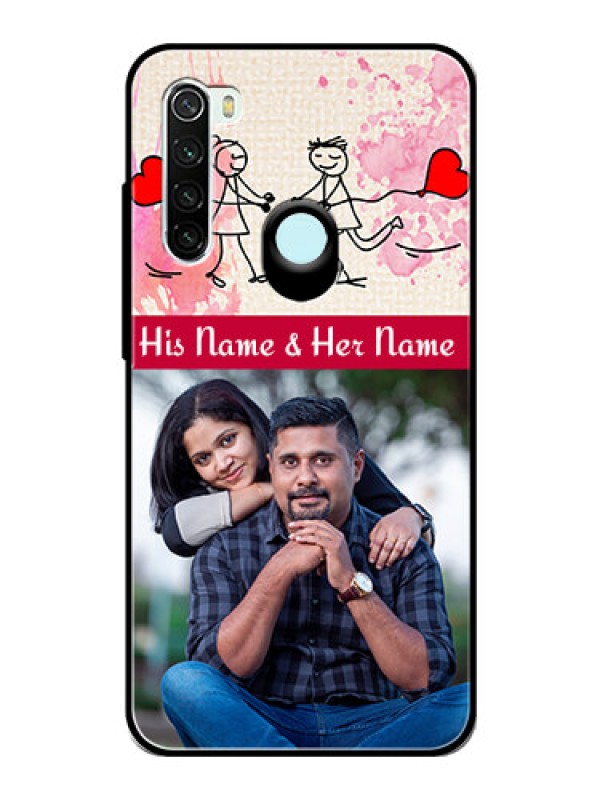 Custom Redmi Note 8 Photo Printing on Glass Case  - You and Me Case Design