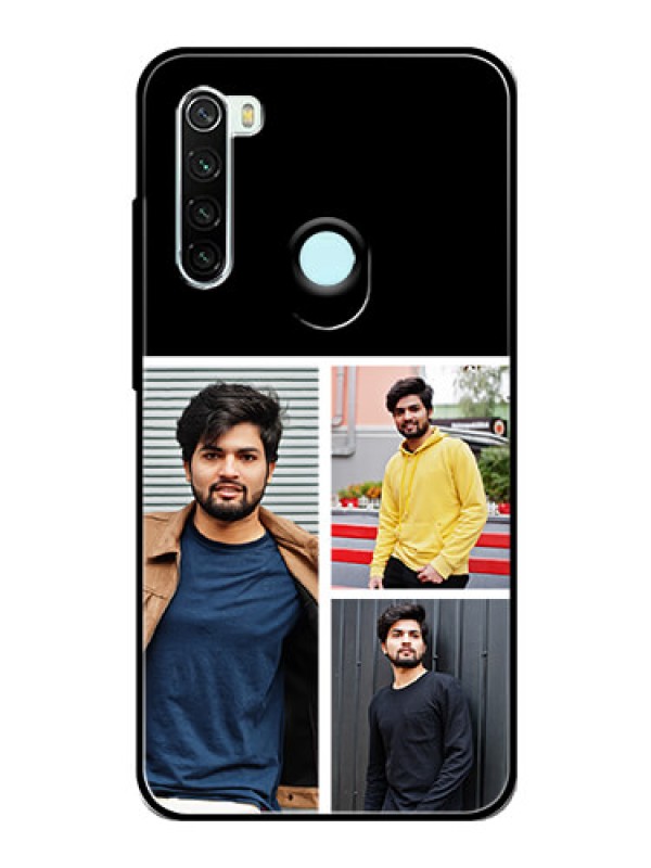 Custom Redmi Note 8 Photo Printing on Glass Case  - Upload Multiple Picture Design