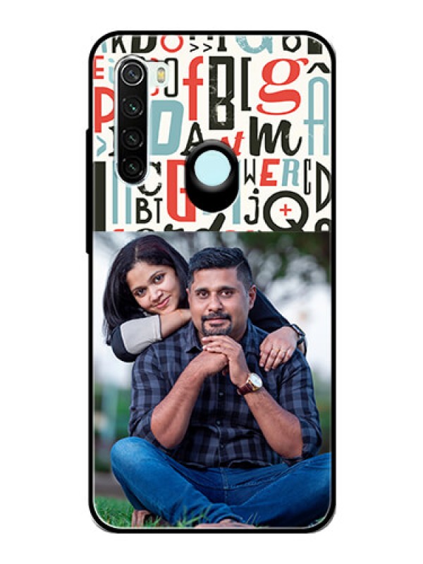 Custom Redmi Note 8 Personalized Glass Phone Case  - Alphabet Design