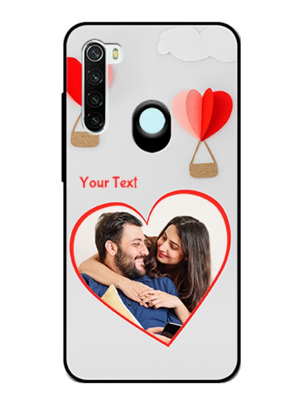 Custom Redmi Note 8 Custom Glass Mobile Case  - Parachute Love Design