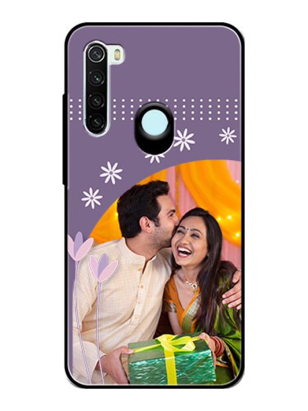 Custom Redmi Note 8 Custom Glass Mobile Case  - Lavender flowers design 