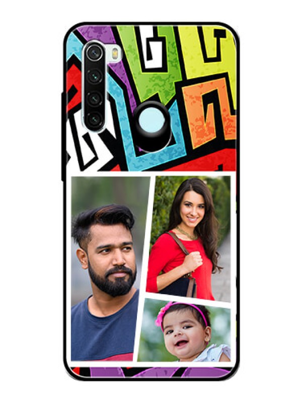 Custom Redmi Note 8 Custom Glass Phone Case  - Graffiti pattern Design