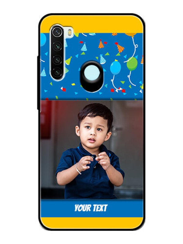 Custom Redmi Note 8 Custom Glass Mobile Case  - Birthday Wishes Design