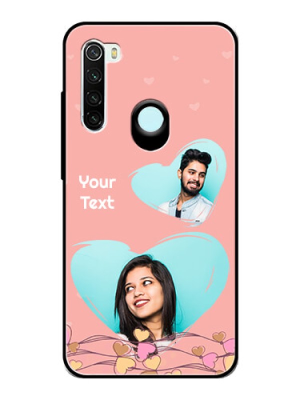 Custom Redmi Note 8 Custom Glass Mobile Case  - Love Doodle Design