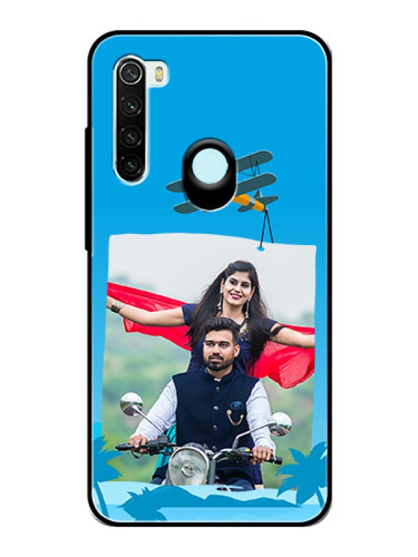 Custom Redmi Note 8 Custom Glass Mobile Case  - Traveller Design 