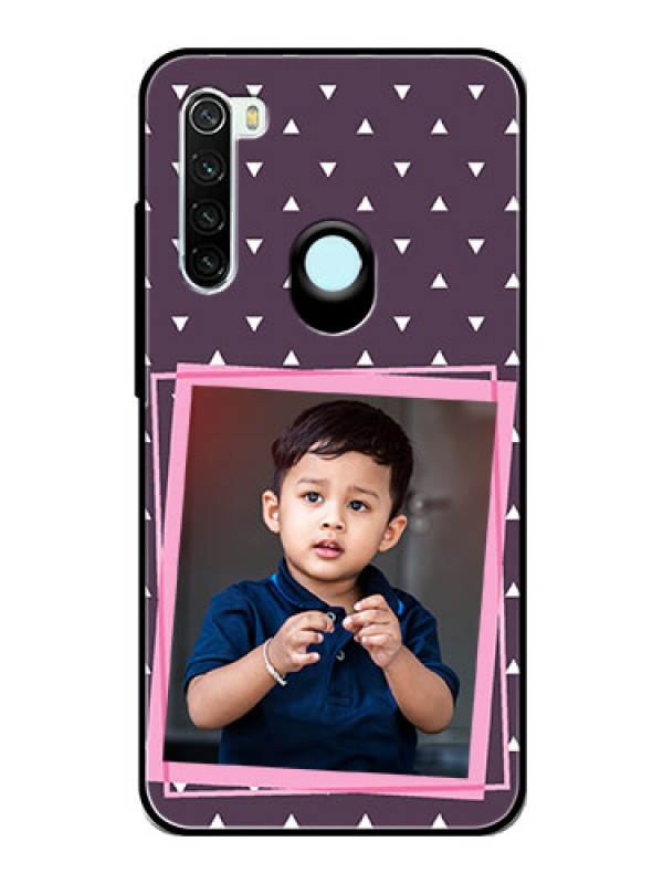 Custom Redmi Note 8 Custom Glass Mobile Case  - Triangle Pattern Dotted Design