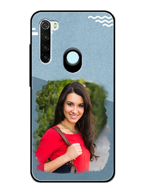 Custom Redmi Note 8 Custom Glass Mobile Case  - Grunge Line Art Design