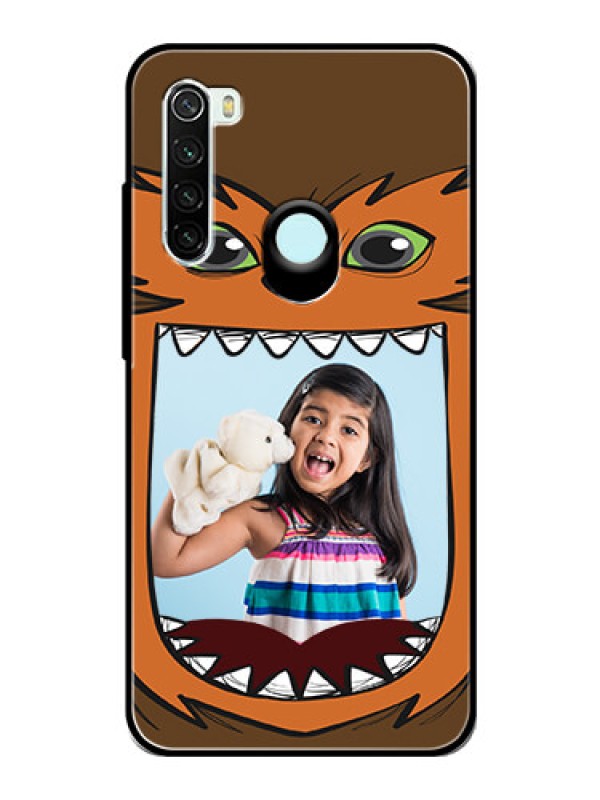 Custom Redmi Note 8 Photo Printing on Glass Case  - Owl Monster Back Case Design