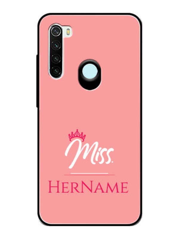 Custom Redmi Note 8 Custom Glass Phone Case Mrs with Name
