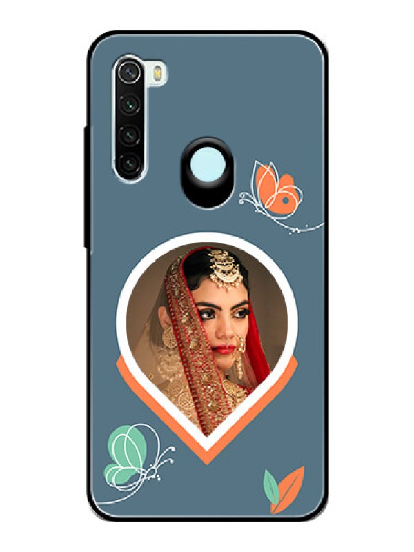 Custom Xiaomi Redmi Note 8 Custom Glass Mobile Case - Droplet Butterflies Design