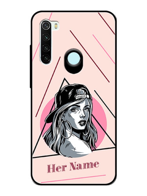 Custom Xiaomi Redmi Note 8 Personalized Glass Phone Case - Rockstar Girl Design